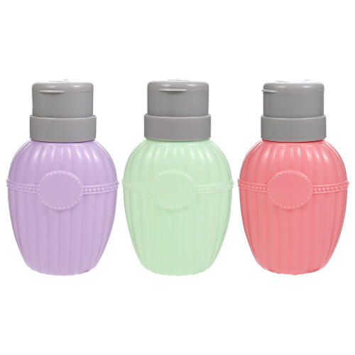 3Pcs Nail Polish Remover Bottles Empty Liquid Dispenser 2