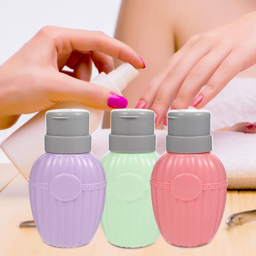3Pcs Nail Polish Remover Bottles Empty Liquid Dispenser 1