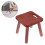 Rubberwood Step Stool Dark Brown For Home Versatile Use 10