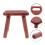 Rubberwood Step Stool Dark Brown For Home Versatile Use 9