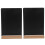 2 Unidades Mini Quadro Negro com Base de Madeira Face 1