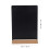 2 Unidades Mini Quadro Negro com Base de Madeira Face 2