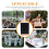 2 Unidades Mini Quadro Negro com Base de Madeira Face 8