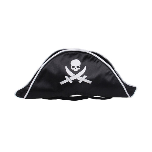 de pirata com capuz e chapéu para cão e , preto 2