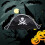 de pirata com capuz e chapéu para cão e , preto 9
