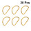 20Pcs Golden Semi-Circular D Ring Buckles Durable Craft Bag Hardware 3