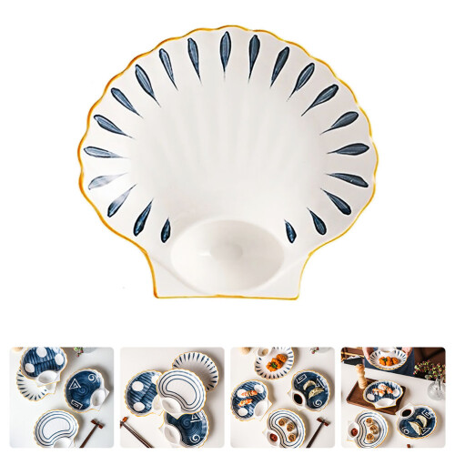 1 Cerâmica Forma Concha Para Sushi E Pastéis Japoneses 2