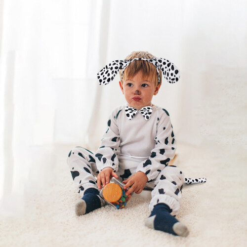 2Sets Dierenhaar Accessoires, Wit Dalmatiër Hoofddeksel Feesten 1