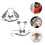2Sets Dierenhaar Accessoires, Wit Dalmatiër Hoofddeksel Feesten 5