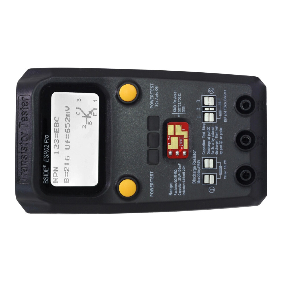 Esr02 Electrolytic Transistor Tester With Lcd- Esr02 Pro Black 7696000984629
