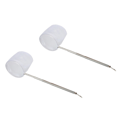 2Pcs Adjustable White Fish Net for Aquarium Fish Tank Durable Handle