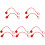 5Set Copertura Rosso PVC Per Rapide Uso Domestico 8