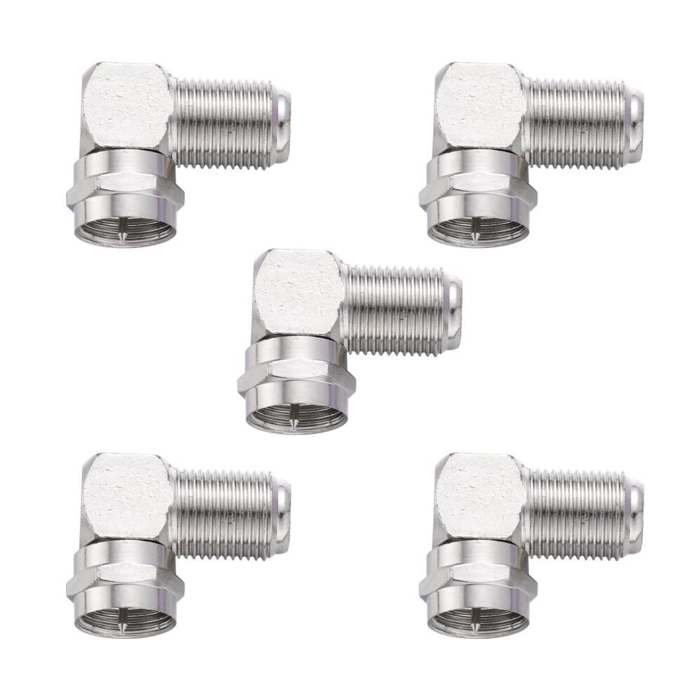 5Pc Right Angle 90 Degree F Male To F Female Coaxial Adapter 3572415581506