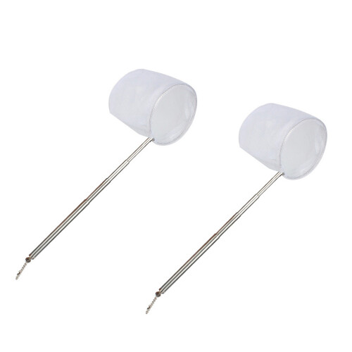 2Pcs Adjustable White Fish Net for Aquarium Fish Tank Durable Handle 1