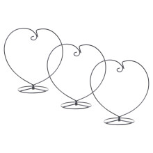 3Pcs Suporte Metal - Planta Terrário Preto