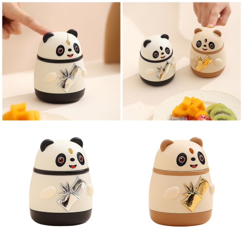 Automatic Toothpick Holder Lovely Panda Toothpick-Black 2