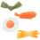 4 . presilhas de com design de comida falsa, 1