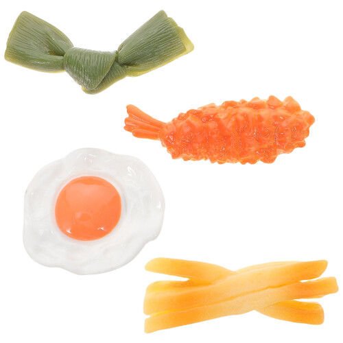4 . presilhas de com design de comida falsa,