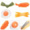 4 . presilhas de com design de comida falsa, 6