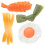 4 . presilhas de com design de comida falsa, 3