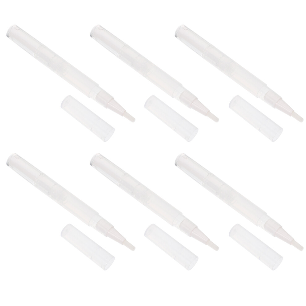 Totority 6Pcs Transparent Cuticle Oil Pen Portable Applicator
