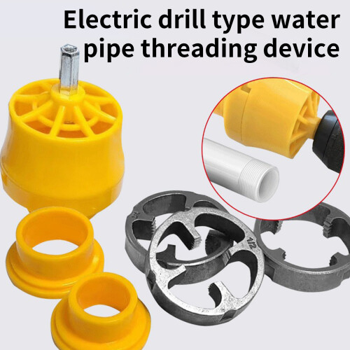 Pipe Threading Tool Set PVC Pipe Threader Maker-Set of 3 pieces 2