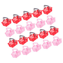 20 Unidades Cestas De Miniaturas Com Alça Para Supermercado