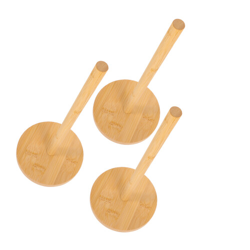3Pcs Suporte De Para Toalhas , -Rolo Madeira