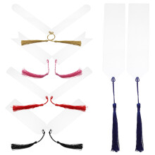 Conjunto De Marcadores De Acrílico Transparente Com Borlas