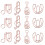 12 marcadores de musicais, clips , sortidos 3