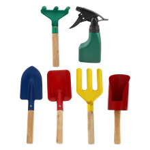 6Pcs Kids Gardening Tools Set With Trowel Rake And Watering Can