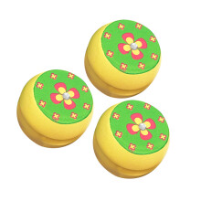 3Pcs Wooden Yoyo Toys For Kids With Thread Control Four Leaf Clover