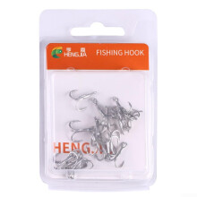 20 Pack Carbon Steel Treble Hooks Saltwater Freshwater Super Sharp Needle Tip for Bait (8.0)