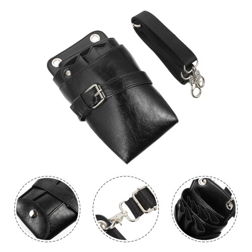 Bolsa De Couro Pu Para Tesoura Com Multi Bolsos 2