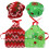2 Conjuntos Roupas Miniatura Para , Aventais E Chapéus De Natal 3