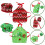 2 Conjuntos Roupas Miniatura Para , Aventais E Chapéus De Natal 6