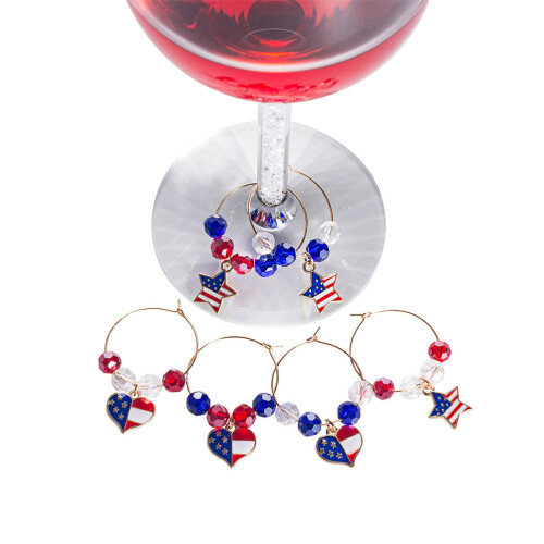 6 Anéis Para Taça De Vinho Americana, Identificação 2