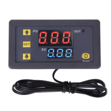 Controlador Digital De Temperatura 24V Alta Preto