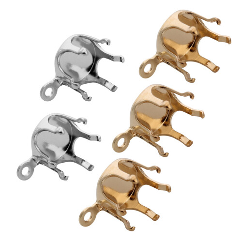 100 Unidades Pingente Cobre Com Para Prata 6 Mm