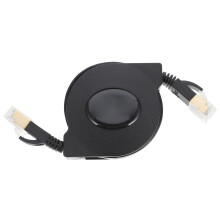 1Patch Cord Cat 7 Zwarte Netwerkkabel Voor Desktop En Laptop