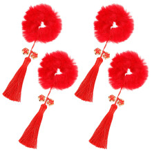 2Pares Acessórios De Vermelhos Com Tassel Para E Crianças