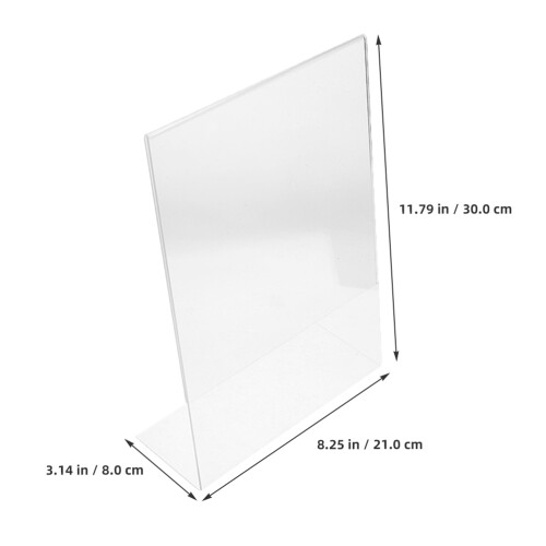 2Pcs Acrylic L-Shaped Poster Stand For Menu Tabletop Display 1