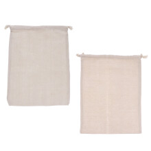 2 Sacos De Reutilizáveis Para Pão Não Branqueado Com Cordão