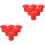 60Pièces Protection Barres Acier Rouge Caps Industrielle 9