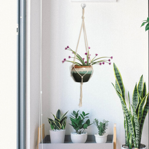 3 Unidades Para Plantas De Rede Tecidos À Mão 1