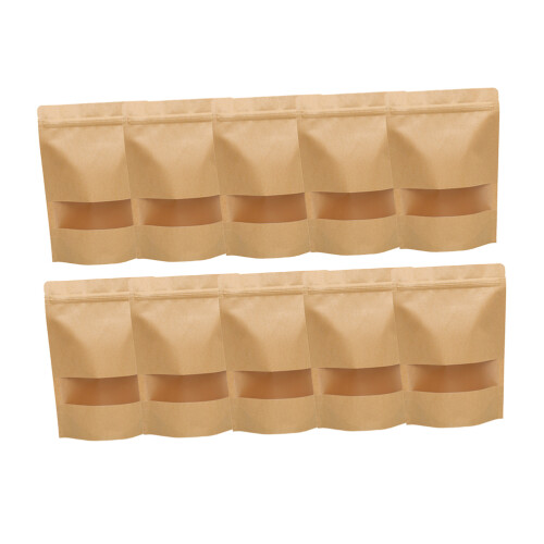 50 Unidades Sacos Kraft Com Para Fundo Reto