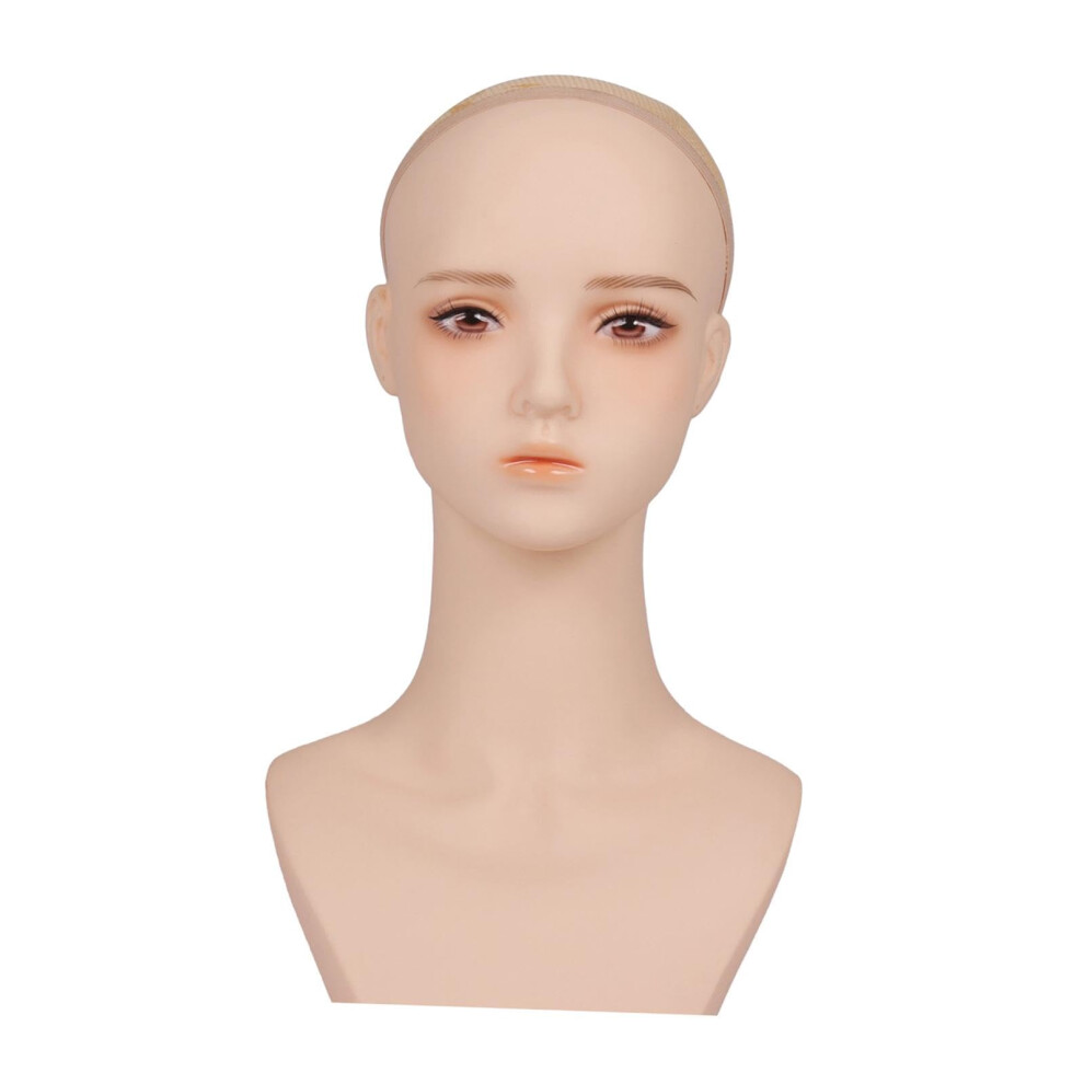 Manikin Wig Display Stand Glasses Compatible Cosmetology Wig Making And Cap Style A