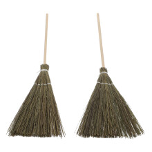 2Pcs Doll House Brooms For Kids Pretend Play And Home Decoration