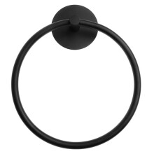 Zwarte handdoekhouder, essentiële accessoires voor thuis, zwarte zelfklevende handdoekring, handdoekhanger, handdoekrek voor wandmontage,