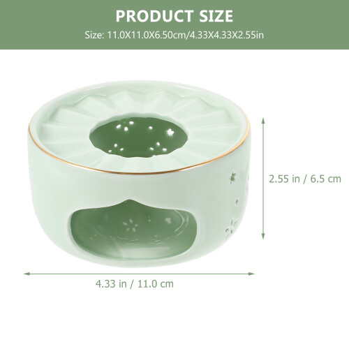 Conjunto Aquecedor De Cerâmica Com Base Para Verde Claro 1